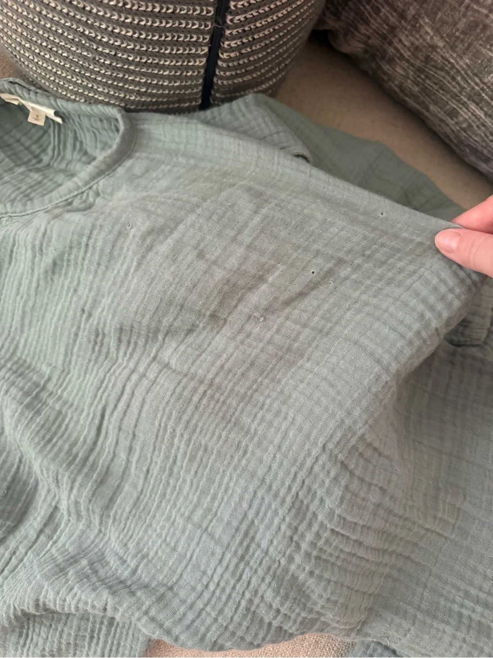Lou & Grey 100% Cotton Double Gauze Lounge Set Sage Green